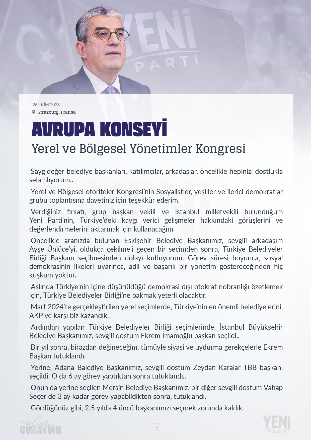 Avrupa Konseyi - TR - 1